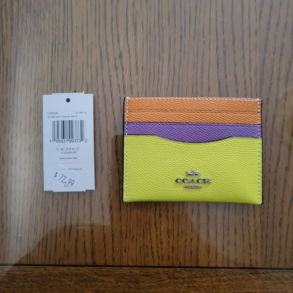 Coach Bags Coach Slim Id Wallet Card Case Colorblock Multi